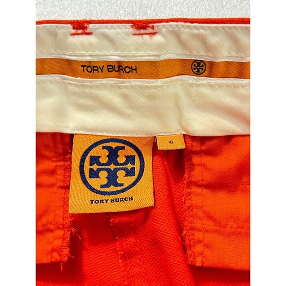 Tory Burch Habenero Pepper Orange Shorts size 6 - Picture 7 of 7